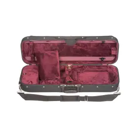 1002s Bobelock 1002s/1bw Oblong 4/4 Violin Case With Wine Velour Interior