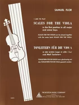 Boston Music Company 752187433361 I Like To Play Scales For The Viola Samuel Flor Co