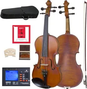 16.5cva-500 Cecilio Da 92d Cva-500 16.5 Inch 4-strings Solidwood Viola With Ebony Fitted Satin Antique