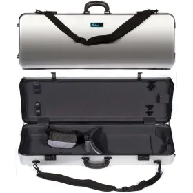 400sl Galaxy Cases 815289020195 Zenith Oblong Adjustable Silver Viola Case With Gray Interior