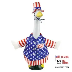 Ha006-gooseinde-1 Havexerath 4th Of July Porch Goose Outfits Summer Outfit For 23 Inch Lawn