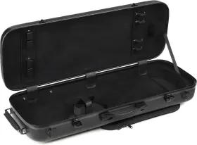 Cc450v-adj-solidbk Howard Core Cc450v Oblong Scratch-resistant Viola Case - Solid Black Adjustable