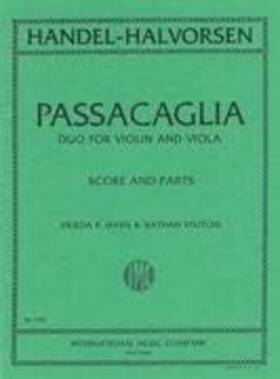 International Music Company 3362 Handel/halvorsen Passacaglia Violin And Viola Score Parts Frieda R