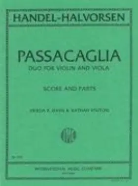 3362 International Music Company Handel/halvorsen Passacaglia Violin And Viola Score Parts Frieda R