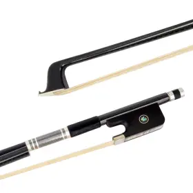 B085fythnf Kmise Viola Bow 4/4 Full Size Carbon Fiber Plaid Black