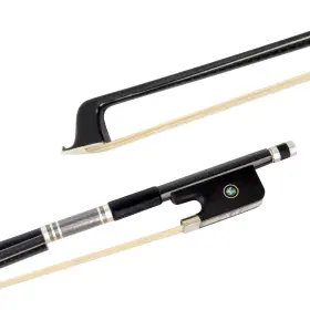 Mi3055kus Kmise Viola Bow 4/4 Full Size Carbon Fiber Plaid Black