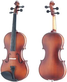 Mendini 14ma350 Ma350 Solid Wood Viola With Case Bow Rosin 14-inch - Satin Antique
