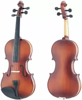 16ma350 Mendini 16-inch Ma350 Satin Antique Solid Wood Viola With Case Bow