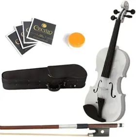 Mendini 847848011603 16-inch Ma-white Solid Wood Viola With Case Bow Rosin Bridge Strings
