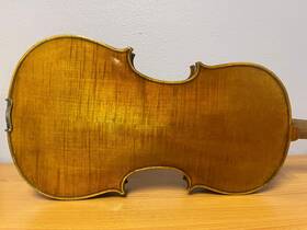 No Label Inside Va-700 New 15.5 Inch Viola - Antique Style Hand-made Flamed Back Bow Case #101