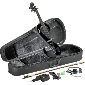 Stagg 197881176044 Eva 44 Series Electric Viola Outfit Black Ob