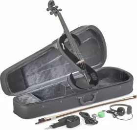 Stagg 882030173912 4/4 Electric Viola Set With S-shaped Black Soft Case And Head
