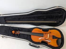 Strobel Ml-80 2012 4/4 Violin Case Glasser Bow Prelude Strings