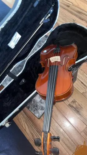 Strub4-bo-15w Strobel Strub4-bo-15w/hel 4/4 Brown Viola Case Bow And Baby Blue Violin Both For Price Below