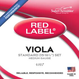 Super Sensitive B0002dvdom 4107 Red Label Full Core Standard Viola Strings Set Of 4