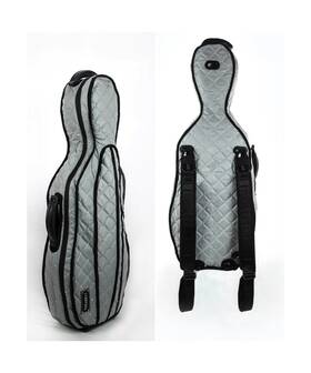 Tonareli Music Supply 4334400397 Viola Case Cover For Vaf Shaped Fiberglass Cases - Vaccs 1003 Silver