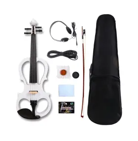 El5-4m Vetimobato 16 Inch Electric Viola - Practice Silent Solidwood Walnut With Maple Ne