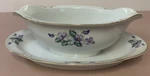 Vintage Gravy Boat Viola Pattern Crescent Purple Flowers Used. Price: $15.00.