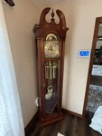 Howard Miller Grandfather Clock Moon Phase Triple Weight Solid Wood Case Used. Price: $1125.00.