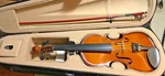 New Palatino Hand Carved Allegro Violin Outfit With Case & Bow, 1/2 Size (51CM). Price: $100.00.
