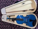 Mendini By Cecilio, 16IN Solid Wood Viola With Case, Bow, Rosin, Ma-blue-new Open. Price: $90.00.