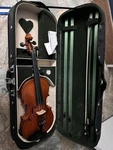 *viola* Dz Strad Model 300 15INCH W/ Bow, Case, And Shoulder Rest Open. Price: $1000.00.